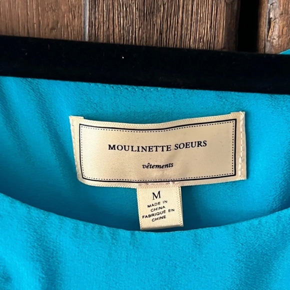 Anthropologie Moulinette Soeurs Floral Cap Sleeve Silk Blouse Size Medium EUC - Picture 5 of 6